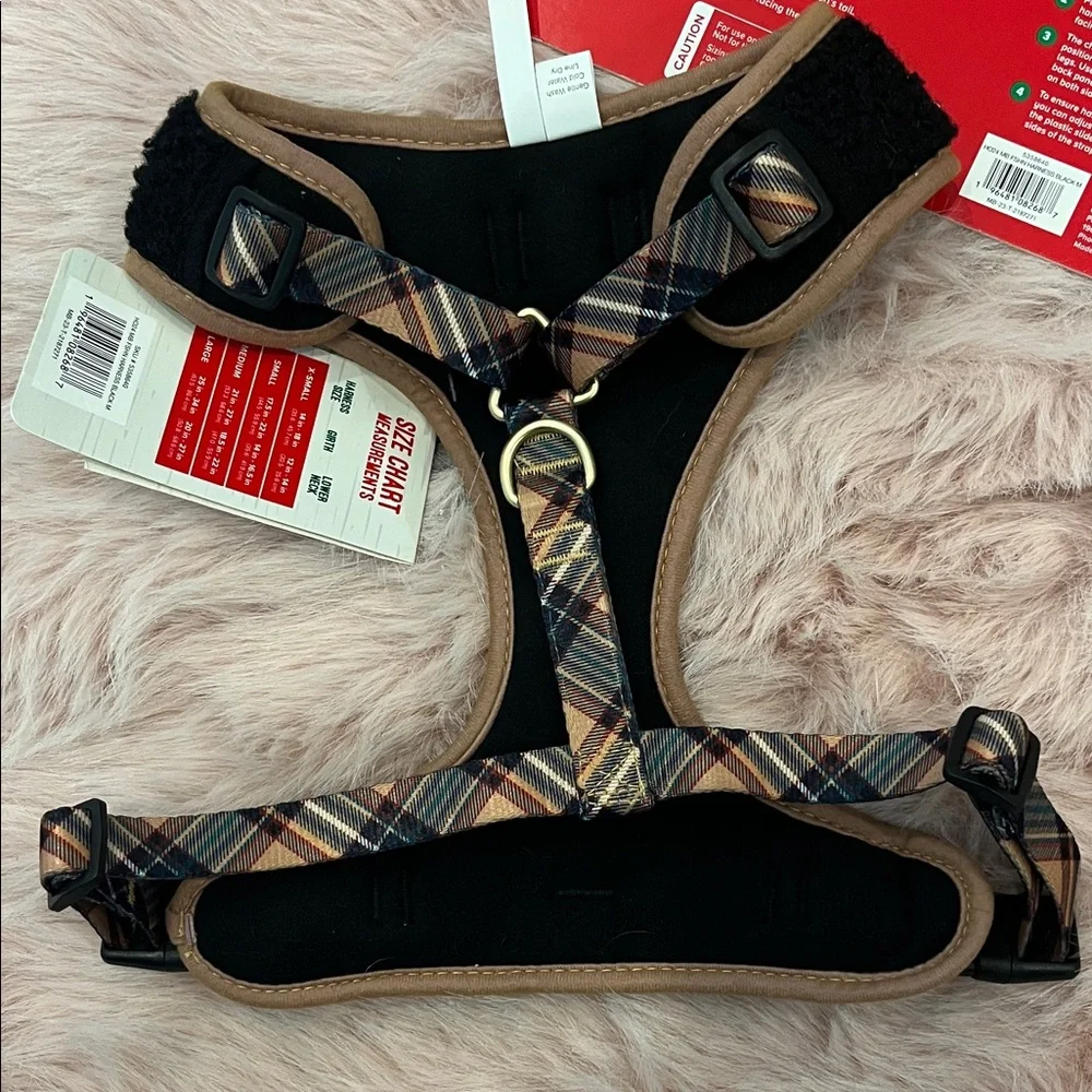 Dog Harness by Merry & Bright Black & Plaid Comfort Harness
